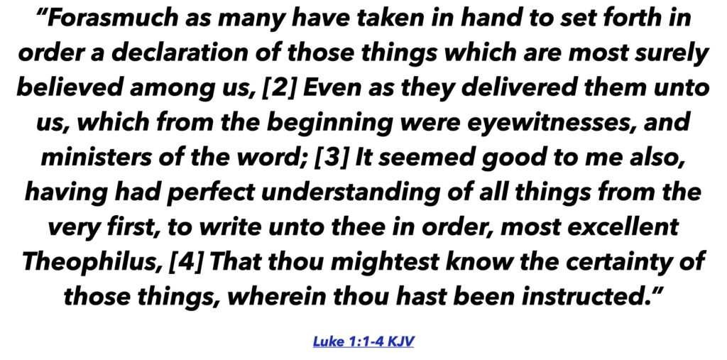 Luke 1-4 verses