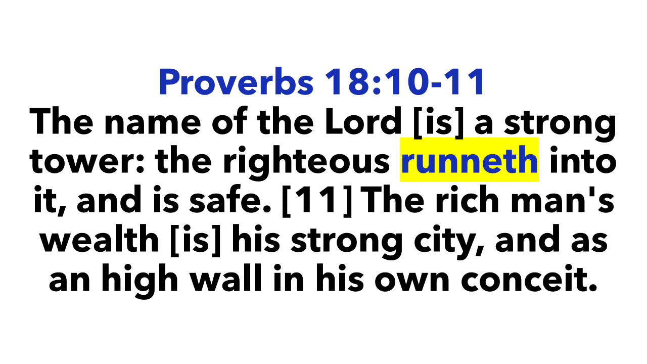 Proverbs 18:10-11