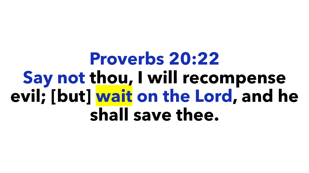 Proverbs 20:22