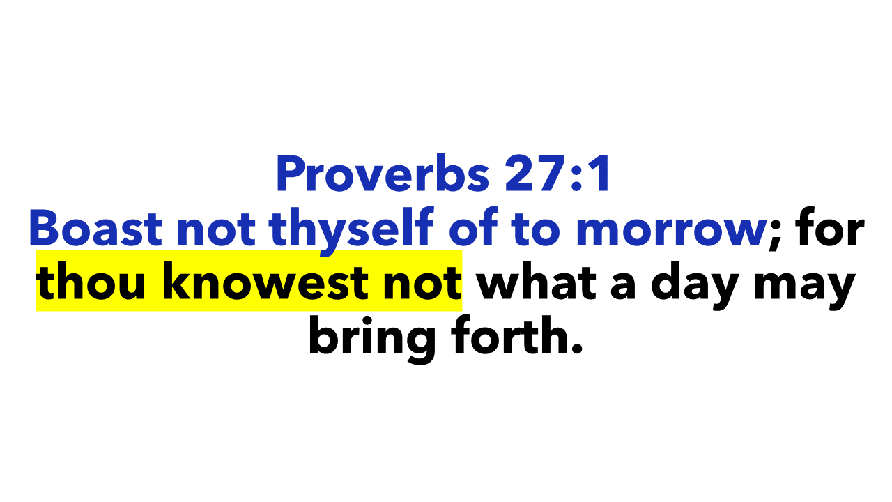 Proverbs 27:1