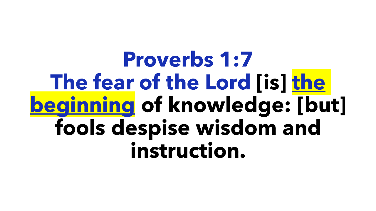 Proverbs 1:7