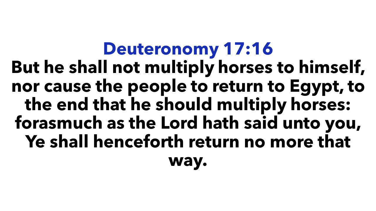 Deuteronomy 17:16