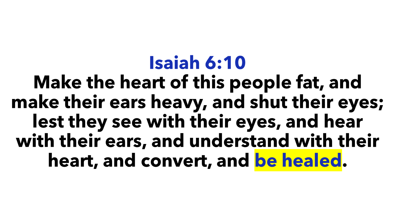 example 1 of "healing" in Isaiah