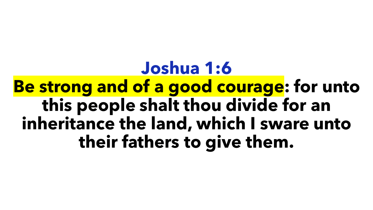 Joshua 1:6a