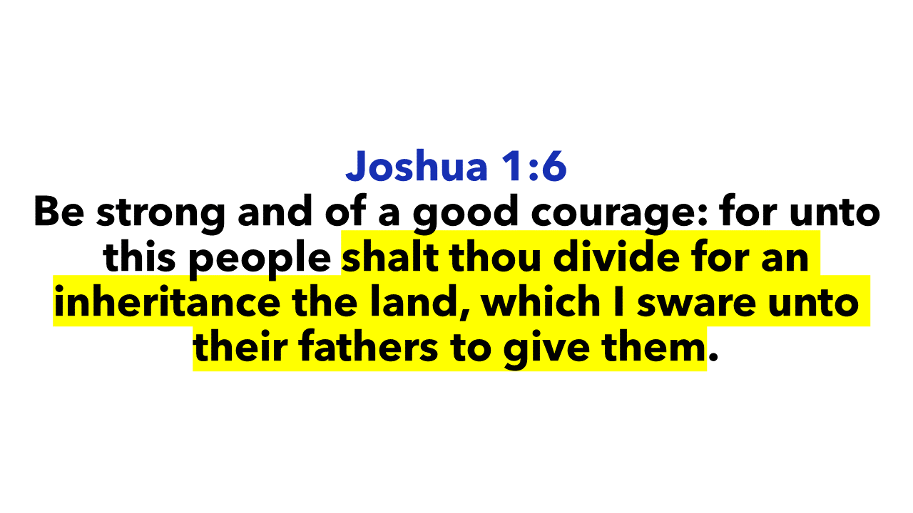 Joshua 1:6b