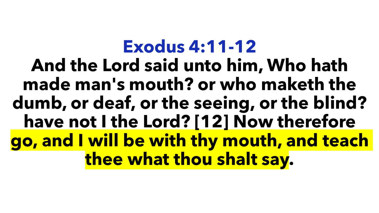 Exodus 4:11-12