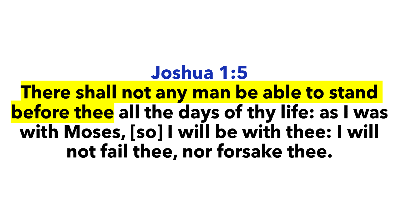 Joshua 1:5a