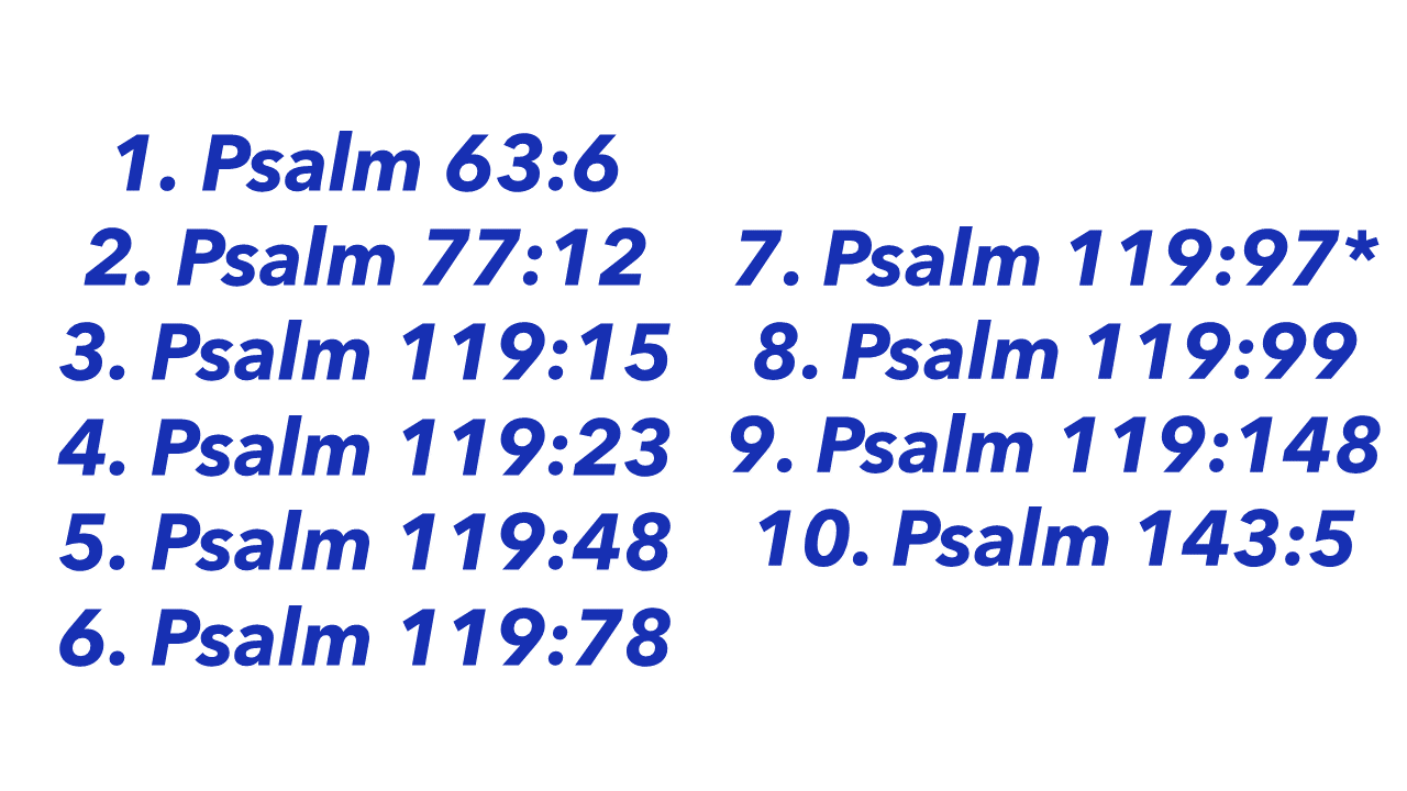 Psalms About Meditation