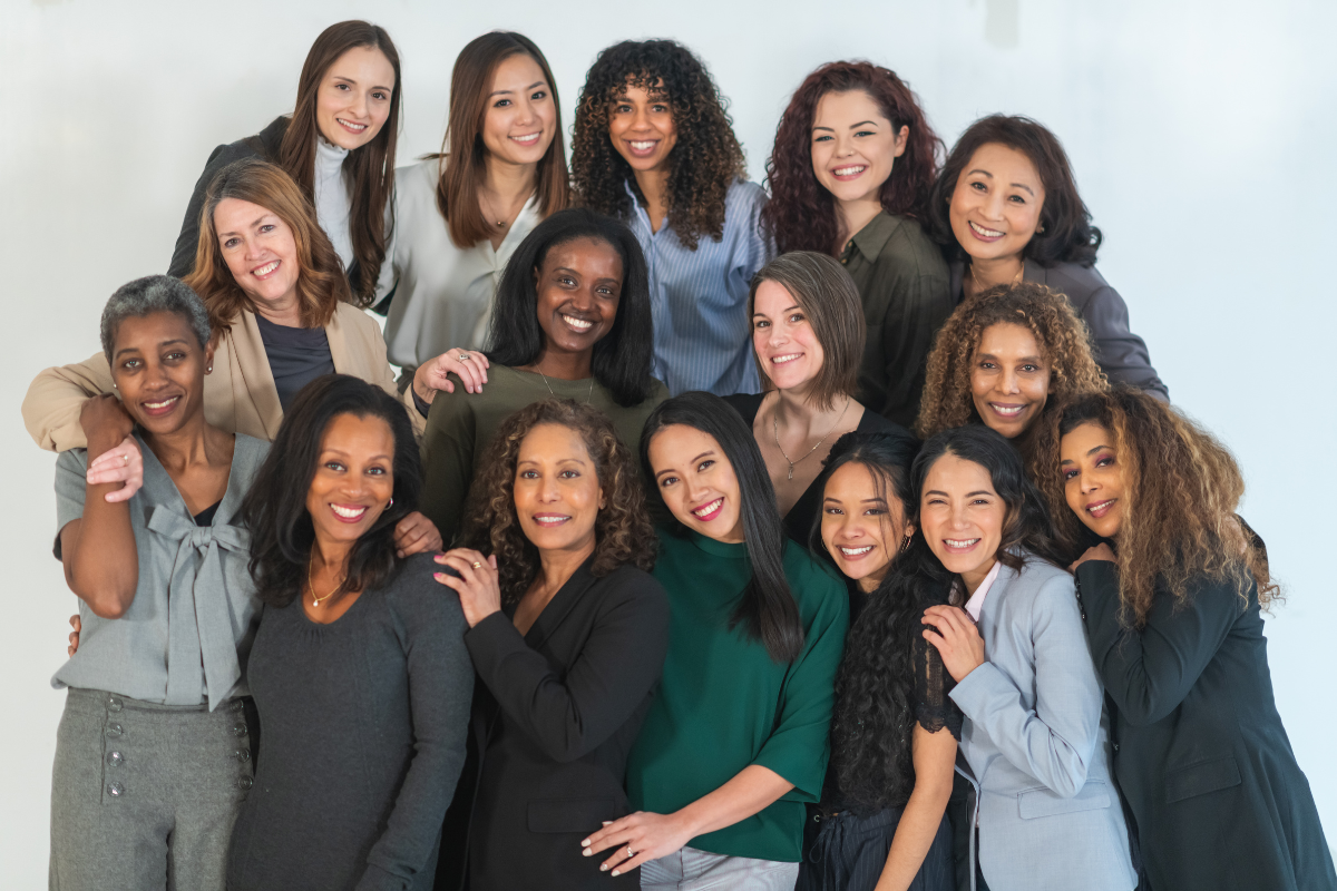 A group of smiling women.