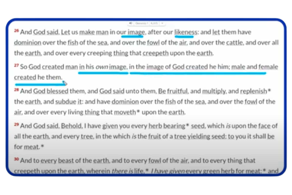 An excerpt from the Book of Genesis.