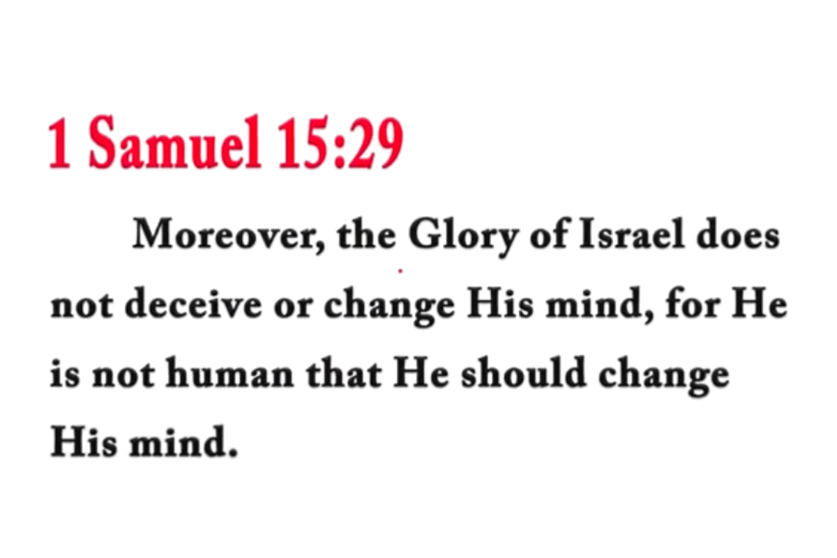 An excerpt of 1 Samuel 15:29.