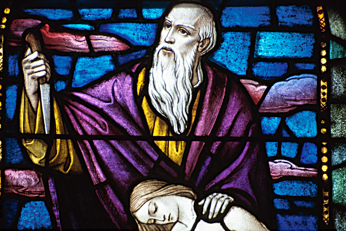 A depiction of Abraham and Isaac in the Bible.