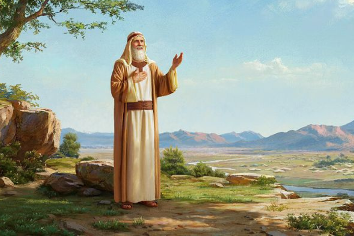 A depiction of Abraham in the Bible.
