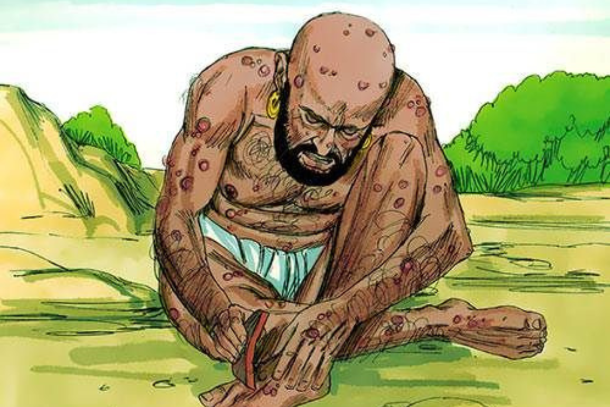 An illustration of Job in the Bible.