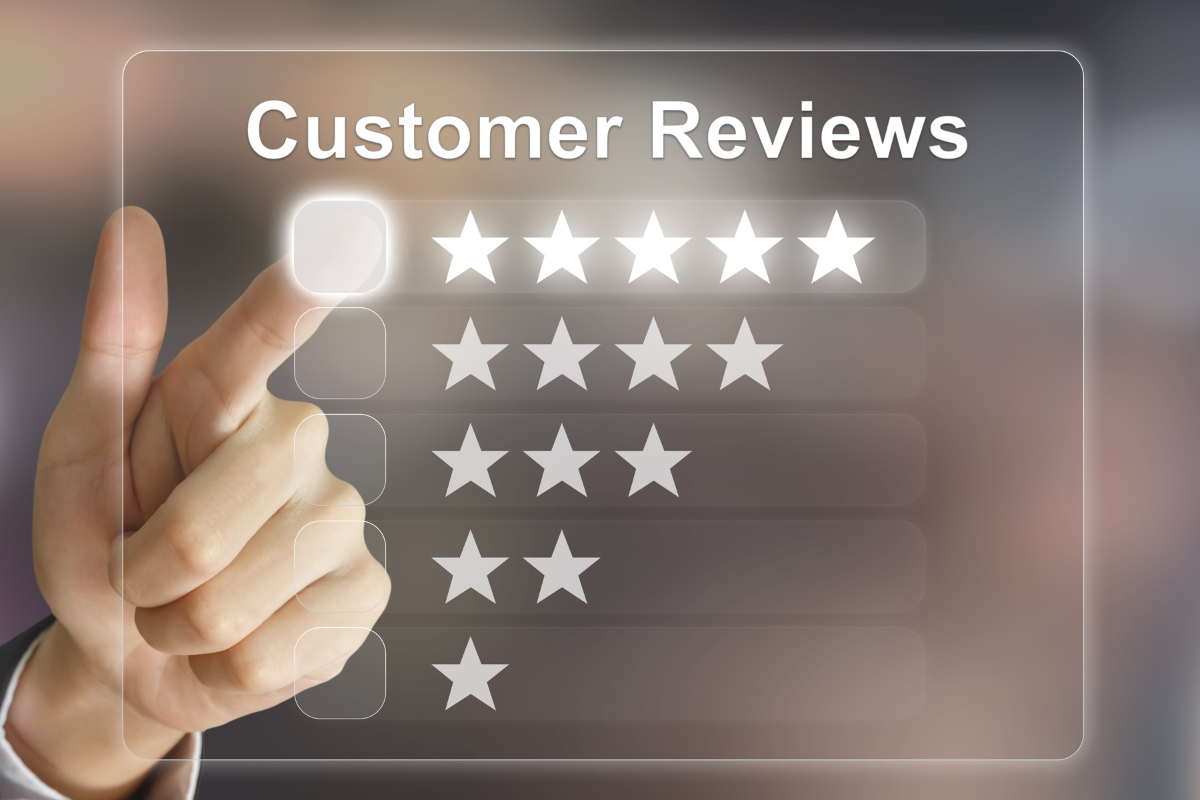 Customer reviews chart.