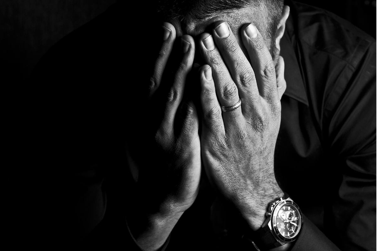 A person in deep anguish and grief.