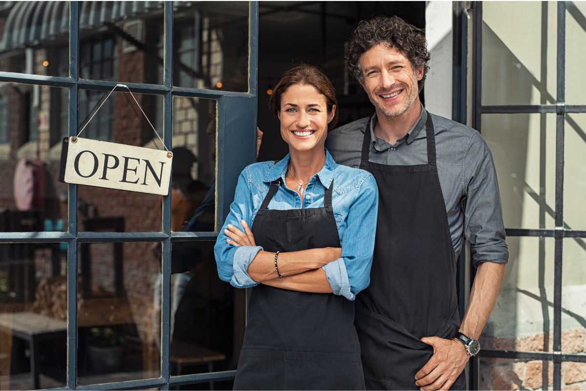 An image of a business couple.