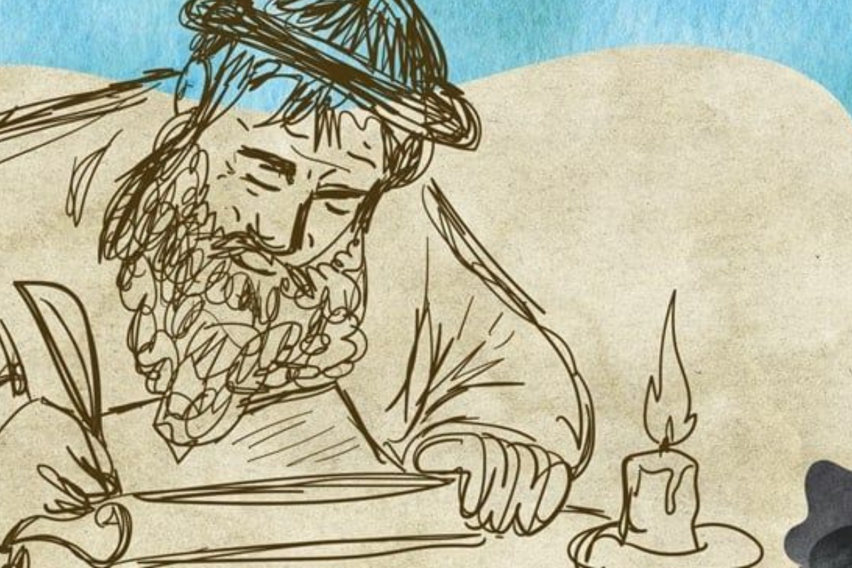 A depiction of Rabbi Akiva.