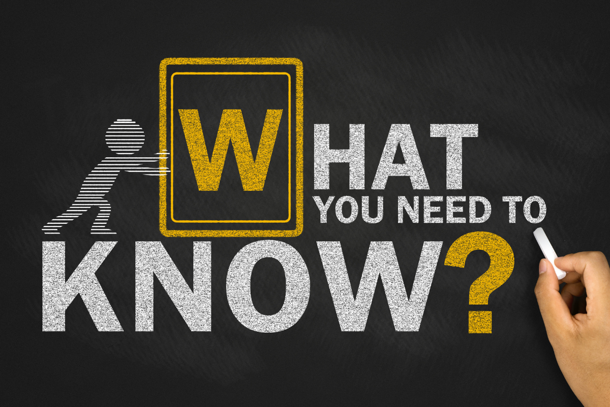 An illustration with the words WHAT YOU NEED TO KNOW.