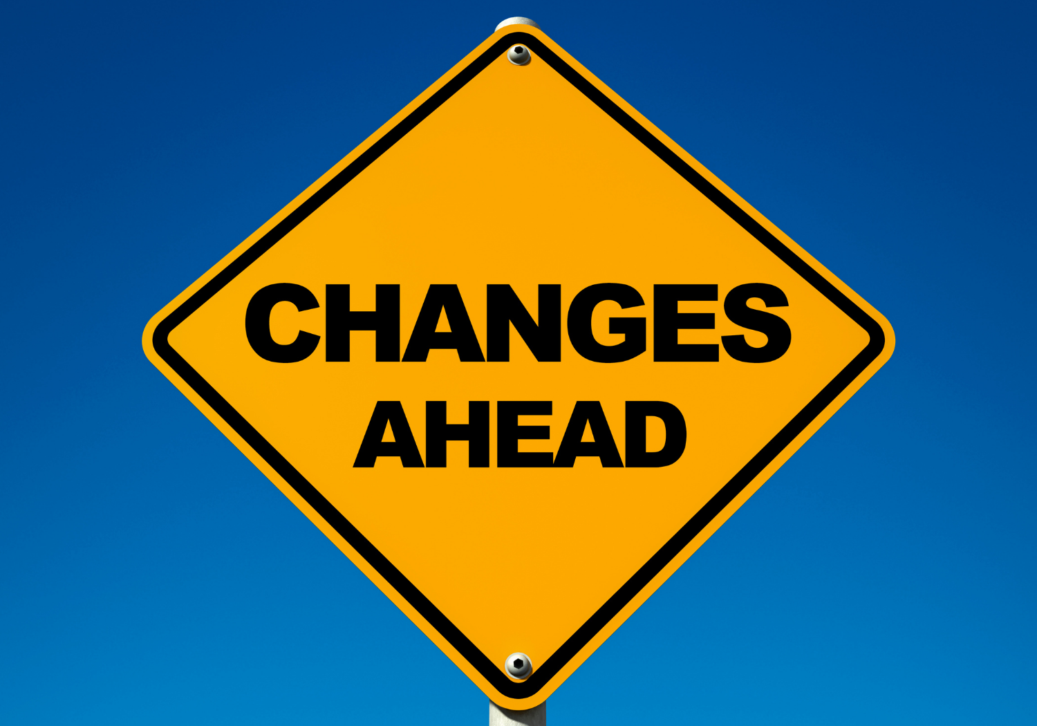 A road sign that says CHANGES AHEAD.