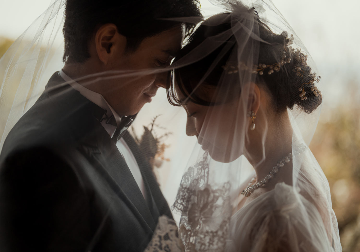 An image of a newlywed couple.