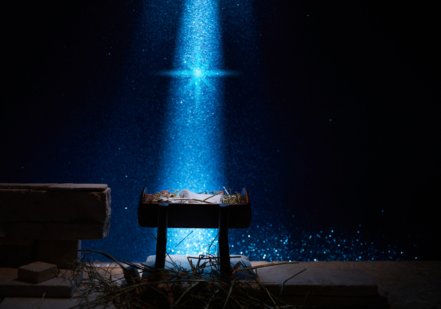 A picture depicting the birth of Jesus Christ.