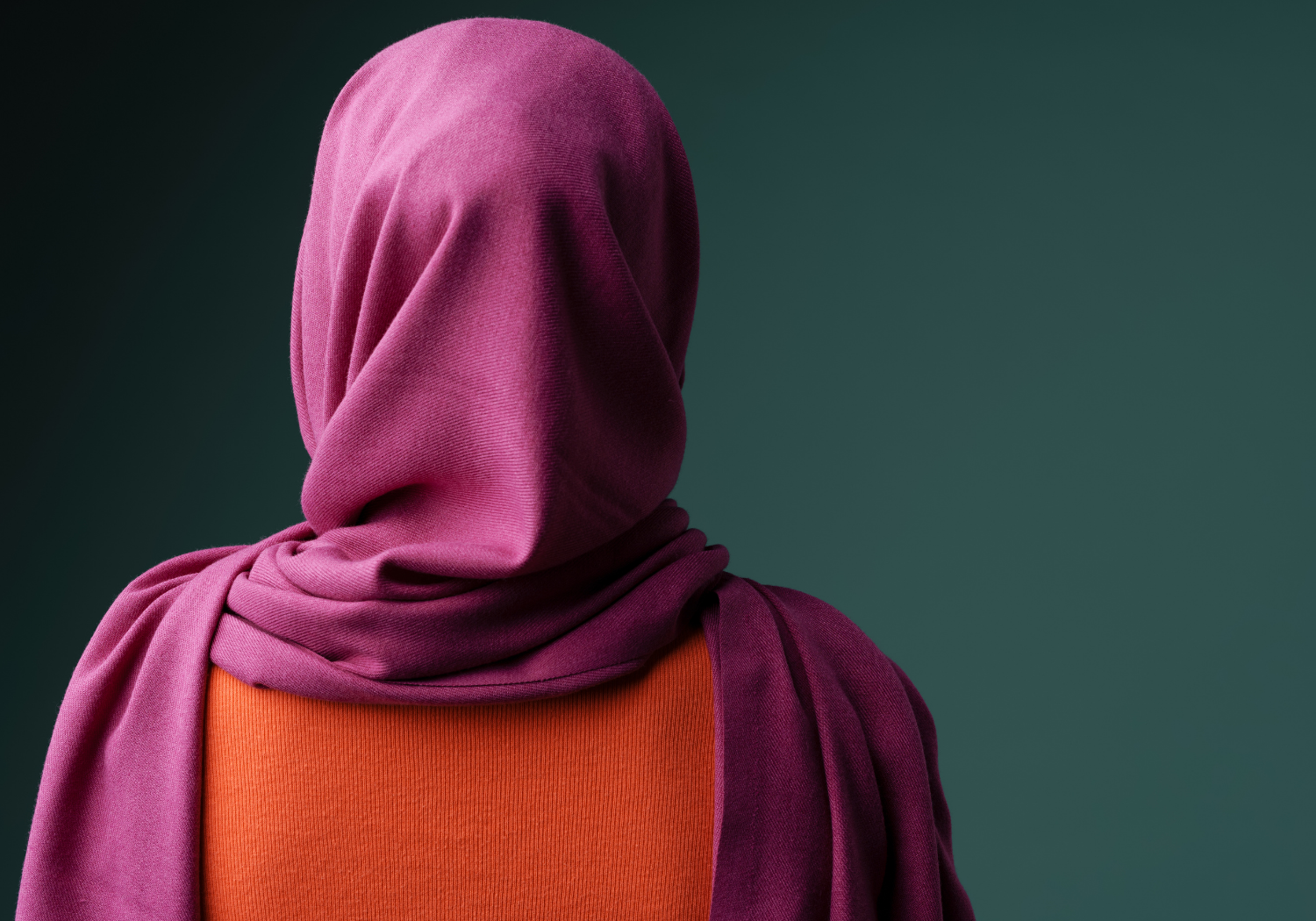 A Muslim woman wearing a hijab.