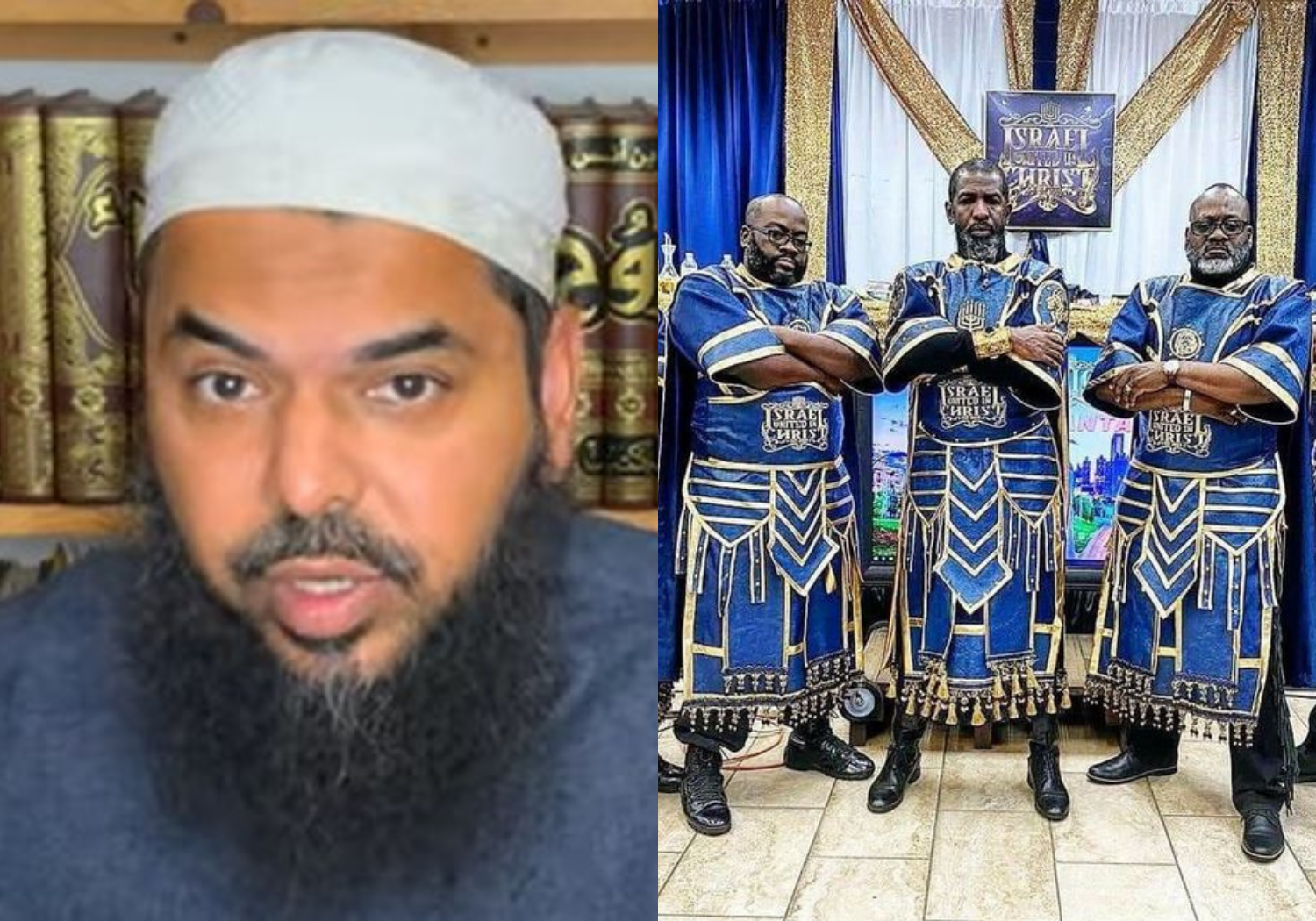 An image of Shaykh Uthman and a group of IUIC members.