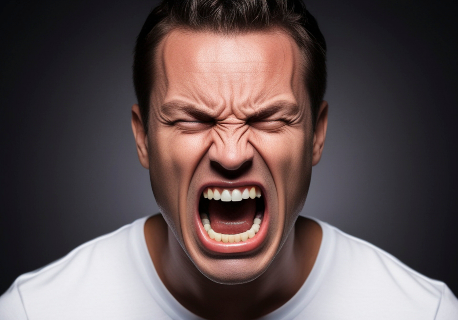 An image of a man shouting.