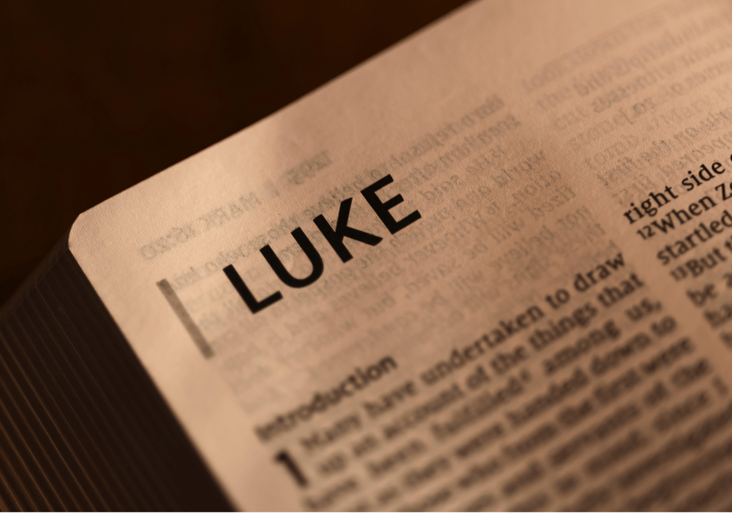 The first page of the gospel of Luke.