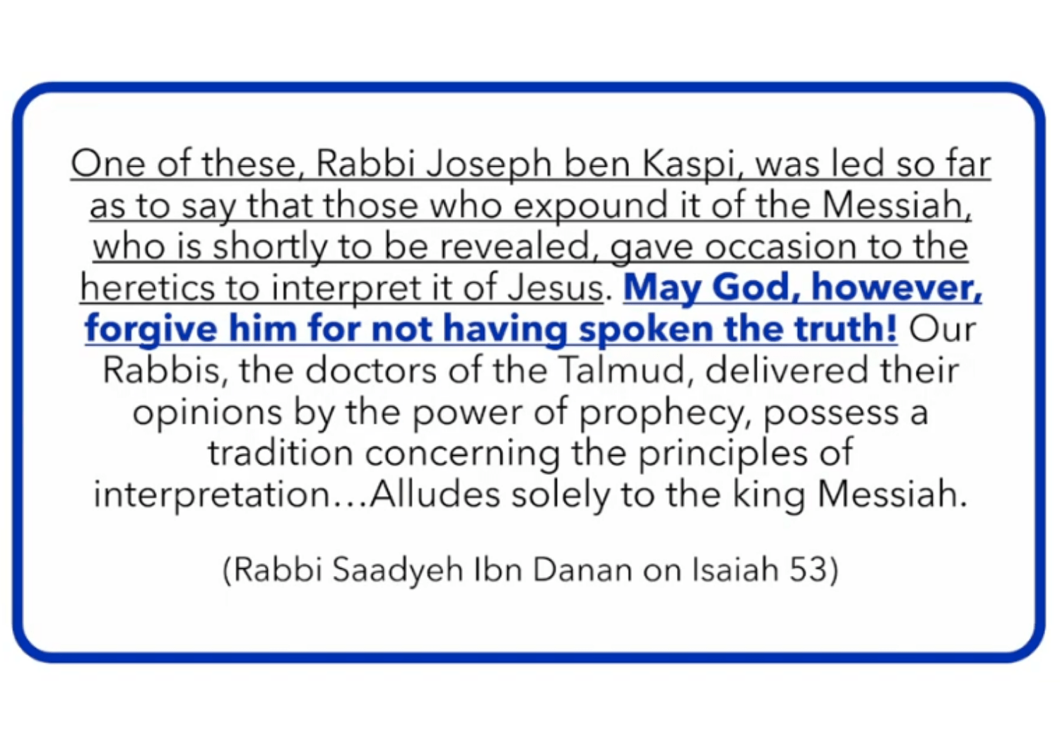 An excerpt from Rabbi Saadyeh about Isaiah 53.